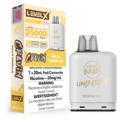 Level X G2 Boost Flavour Beast Pods - Cravin Killa Vanilla, 25k Puffs - Pods - Mister Vapor