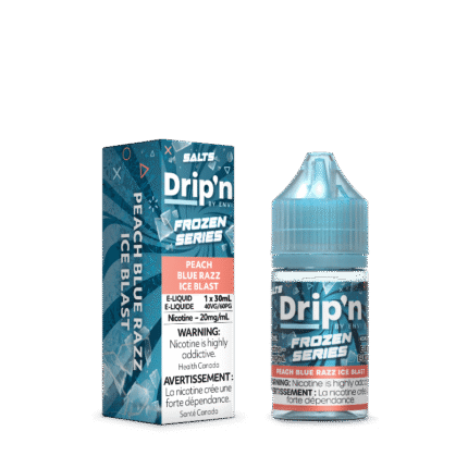 Drip'n Frozen Series Nicotine Salt 30mL - Peach Blue Razz Ice - E-Liquid - Mister Vapor