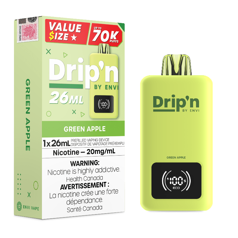 Drip'n 70k Value Series Disposable Vape - Green Apple - DISPOSABLE - Mister Vapor