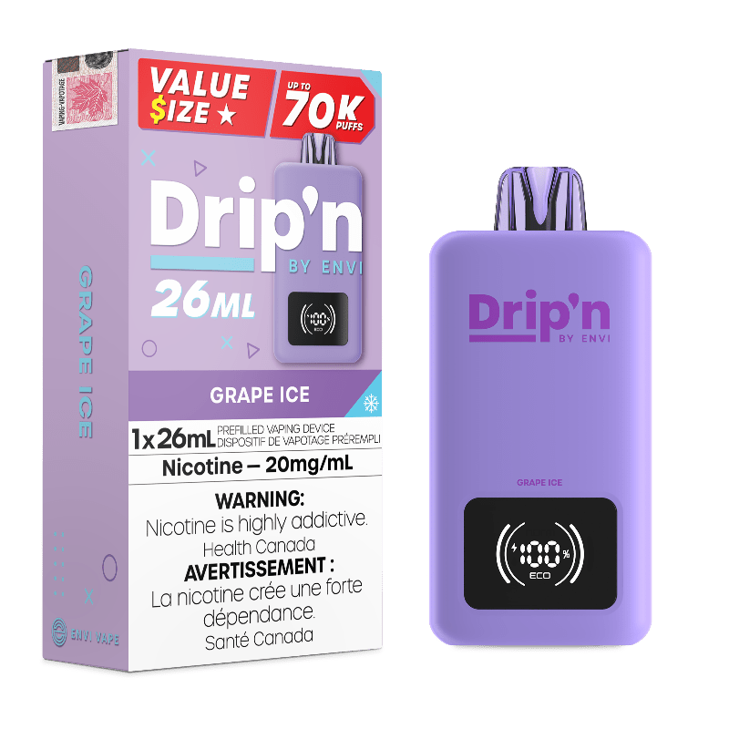 Drip'n 70k Value Series Disposable Vape - Grape Ice - DISPOSABLE - Mister Vapor