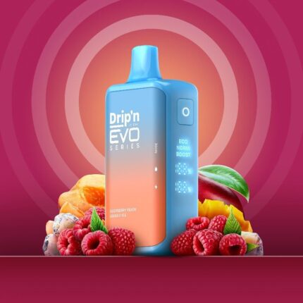 Drip'n EVO 28K Raspberry Peach Mango Ice Disposable Vape - DISPOSABLE - Mister Vapor