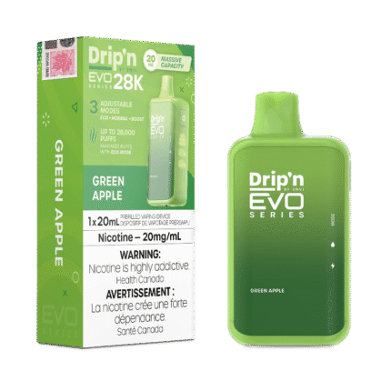 Drip'n EVO 28K Green Apple Disposable Vape - DISPOSABLE - Mister Vapor