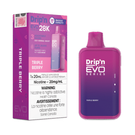Drip'n EVO 28K Triple Berry Disposable Vape - DISPOSABLE - Mister Vapor