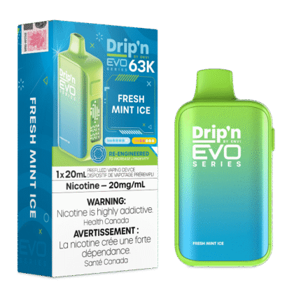 Drip'n Evo 63K by Envi Disposable Vape - Fresh Mint Ice - DISPOSABLE - Mister Vapor
