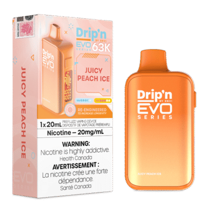 Drip'n Evo 63K by Envi Disposable Vape - Juicy Peach Ice - DISPOSABLE - Mister Vapor