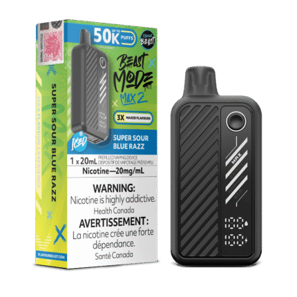 Beast Mode Max 2 50K Super S.Blue Razz Ice By Flavour Beast - DISPOSABLE - Mister Vapor