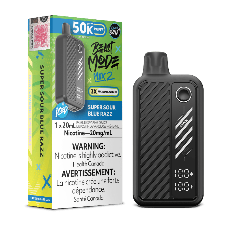 Beast Mode Max 2 50K Super S.Blue Razz Ice By Flavour Beast - DISPOSABLE - Mister Vapor