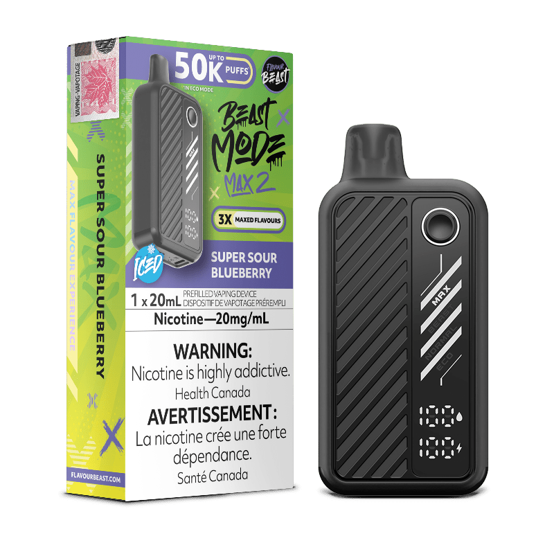 Beast Mode Max 2 50K Super S.Blueberry Ice By Flavour Beast - DISPOSABLE - Mister Vapor