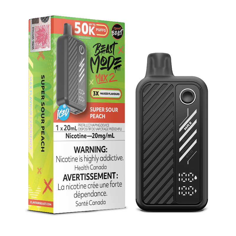 Beast Mode Max 2 50K Super S.Peach Ice By Flavour Beast - DISPOSABLE - Mister Vapor