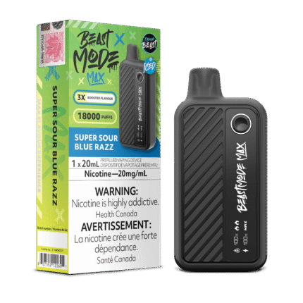 Beast Mode Max 18K Super S.Blue Razz Iced Disposable Vape - DISPOSABLE - Mister Vapor