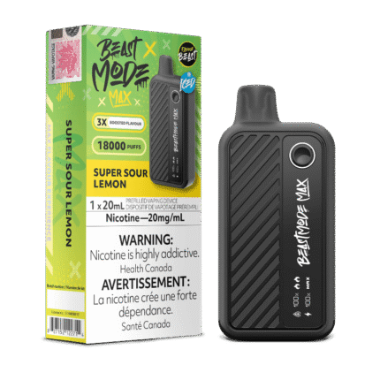 Beast Mode Max 18K Super S.Lemon Iced Disposable Vape - DISPOSABLE - Mister Vapor