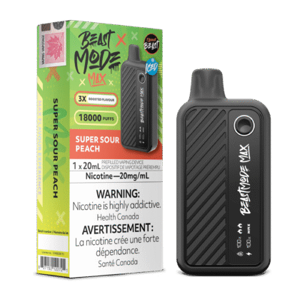 Beast Mode Max 18K Super S.Peach Iced Disposable Vape - DISPOSABLE - Mister Vapor