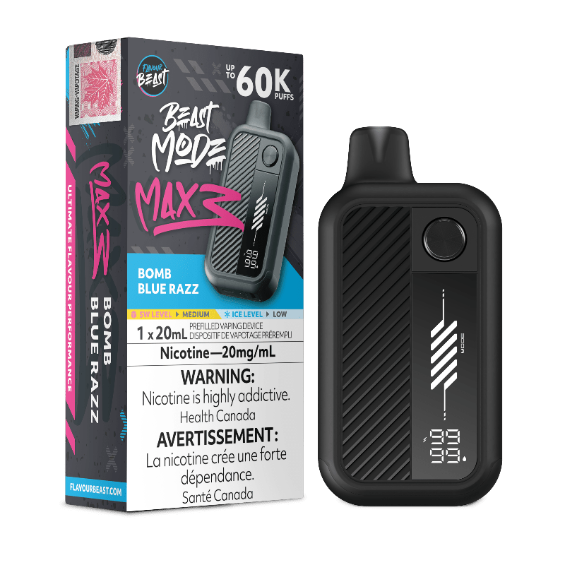 Flavour Beast - Beast Mode Max 3 60k Bomb Blue Razz Disposable Vape - DISPOSABLE - Mister Vapor