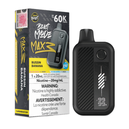 Flavour Beast - Beast Mode Max 3 60k Bussin Banana Iced Disposable Vape - DISPOSABLE - Mister Vapor