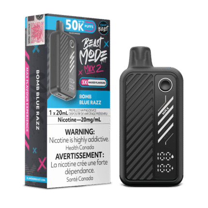 Beast Mode Max 2 50K Bomb Blue Razz By Flavour Beast - DISPOSABLE - Mister Vapor