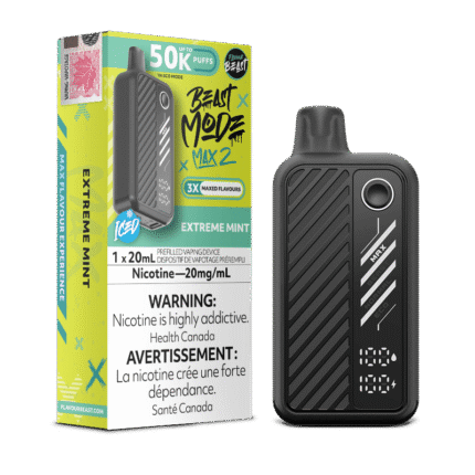 Beast Mode Max 2 50K Extreme Mint Iced By Flavour Beast - DISPOSABLE - Mister Vapor