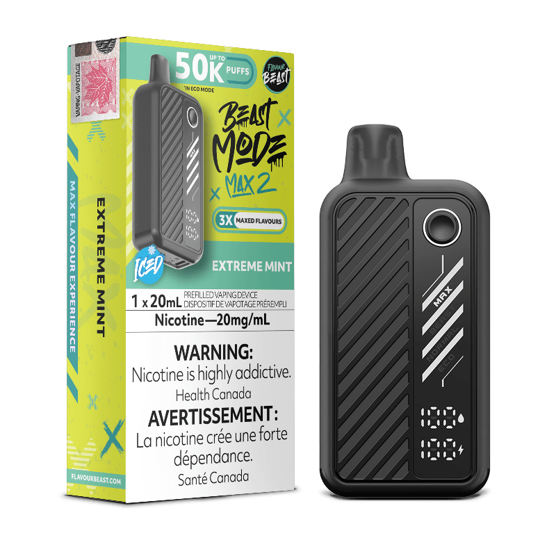 Beast Mode Max 2 50K Extreme Mint Iced By Flavour Beast - DISPOSABLE - Mister Vapor