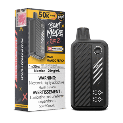 Beast Mode Max 2 50K Mad Mango Peach By Flavour Beast - DISPOSABLE - Mister Vapor