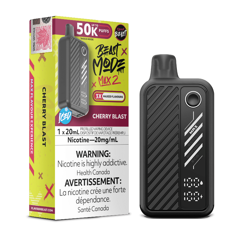 Beast Mode Max 2 50K Cherry Blast Ice By Flavour Beast - DISPOSABLE - Mister Vapor