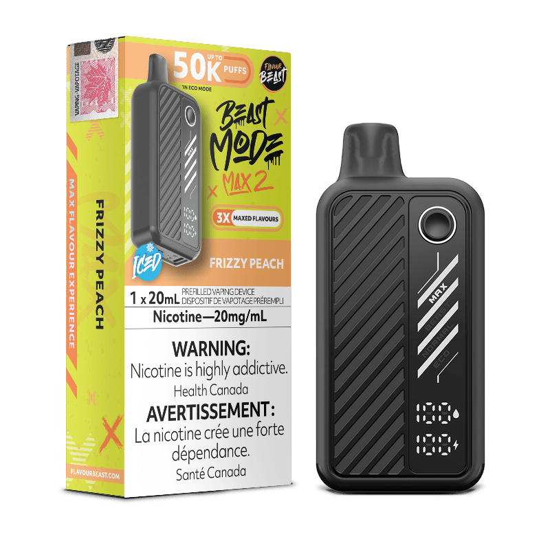 Beast Mode Max 2 50K Frizzy Peach Iced By Flavour Beast - DISPOSABLE - Mister Vapor