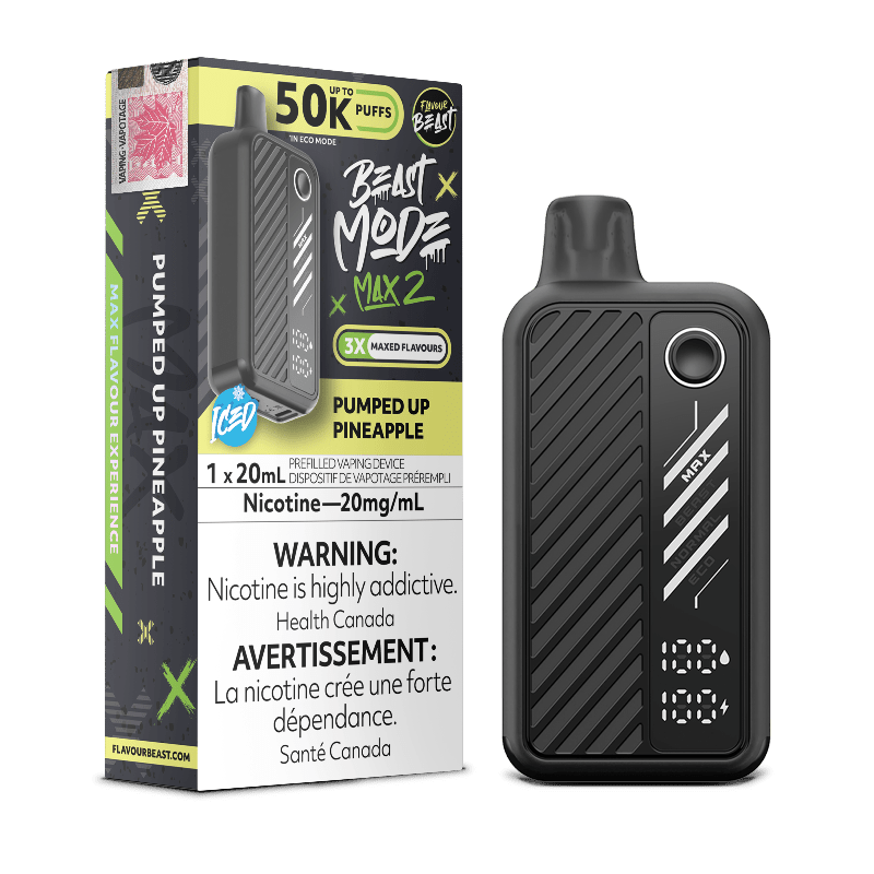 Beast Mode Max 2 50K Pumped Up Pineapple Iced By Flavour Beast - DISPOSABLE - Mister Vapor