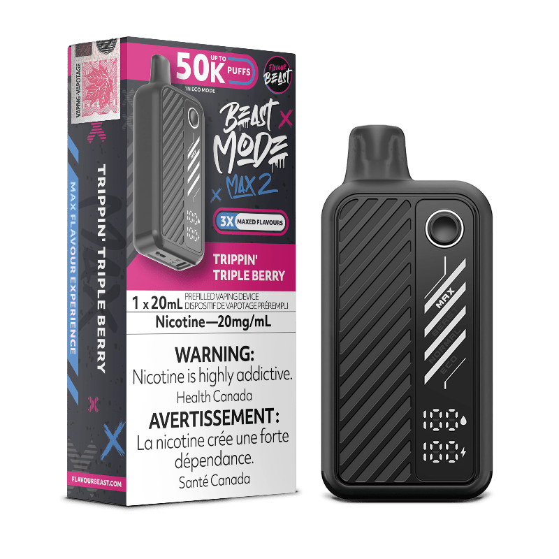 Beast Mode Max 2 50K Trippin' Triple Berry By Flavour Beast - DISPOSABLE - Mister Vapor