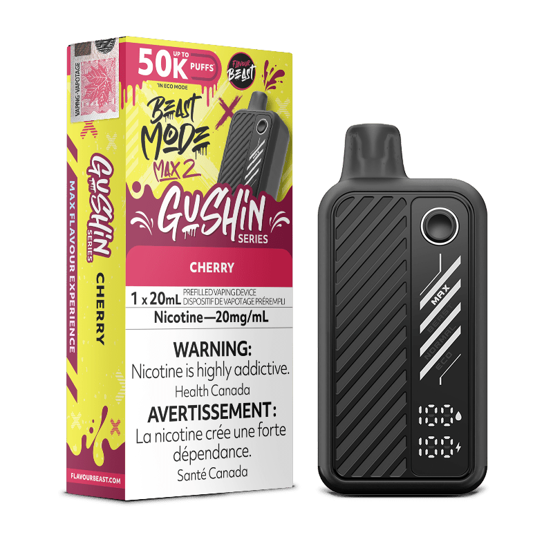 images Beast Mode Max 2 50K Gushin Series Cherry By Flavour Beast - DISPOSABLE - Mister Vapor