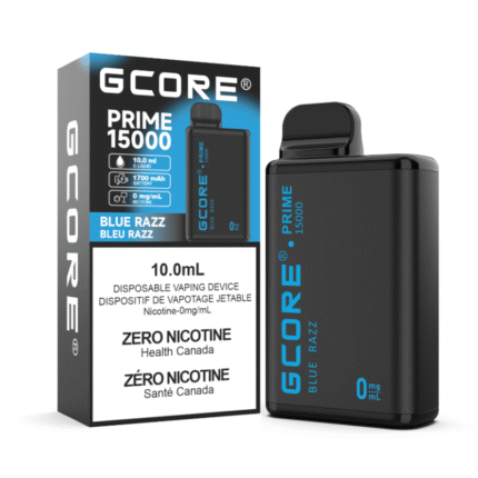 Gcore Prime Blue Razz 15K Nicotine Free - DISPOSABLE - Mister Vapor