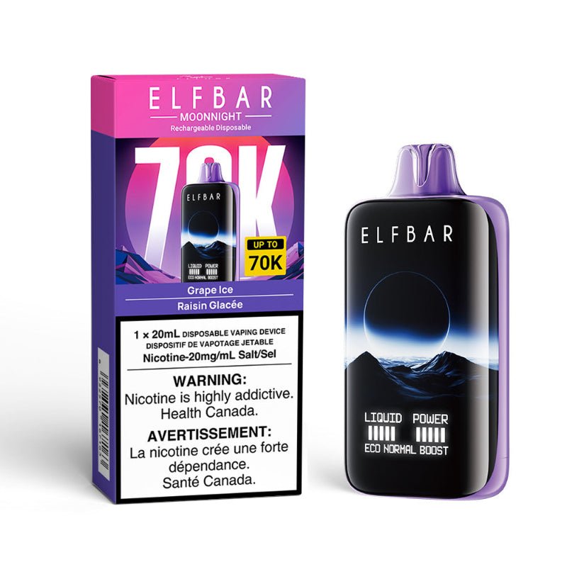 Elf Bar MoonNight Grape Ice 70K Disposable Vape - DISPOSABLE - Mister Vapor