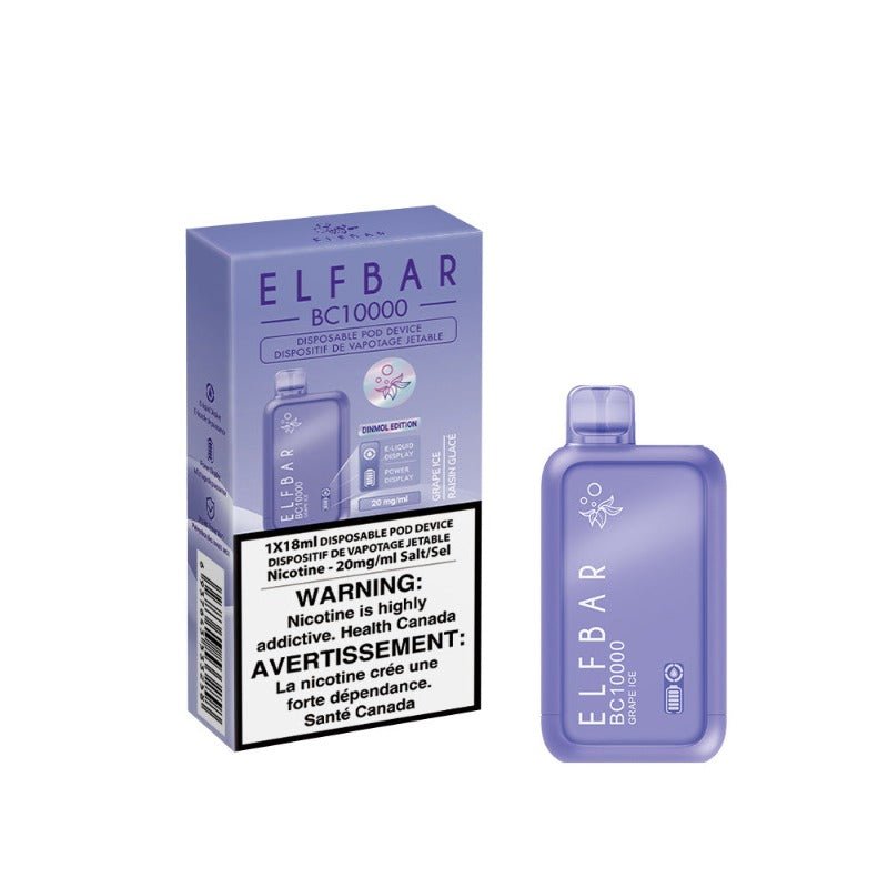 images Elf Bar (BC 10K) Grape Ice Disposable Vape - DISPOSABLE - Mister Vapor