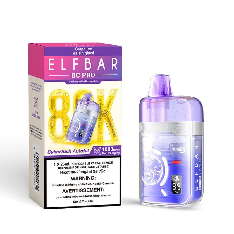 Elf Bar BC Pro 80K Disposable Vape - Grape Ice - DISPOSABLE - Mister Vapor