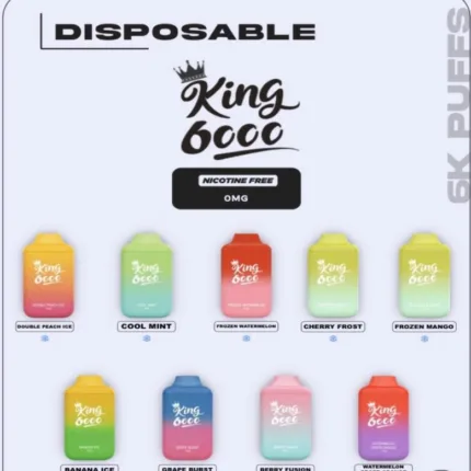 King Grape Burst Nicotine Free Disposable Vape 6000 Puffs - DISPOSABLE - Mister Vapor