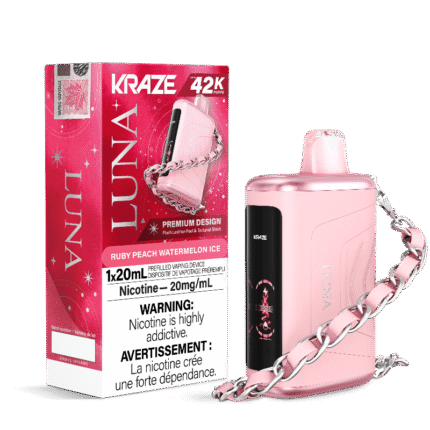 Kraze Luna 42K Ruby Peach Watermelon Ice Disposable Vape - DISPOSABLE - Mister Vapor