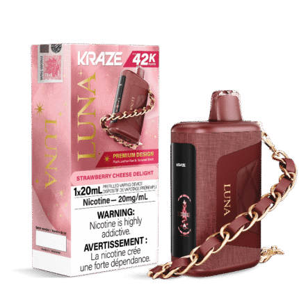 Kraze Luna 42K Strawberry NYC D Disposable Vape - DISPOSABLE - Mister Vapor