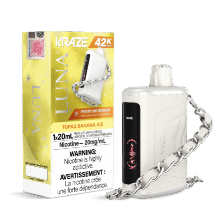 Kraze Luna 42K Topaz Banana Ice Disposable Vape - DISPOSABLE - Mister Vapor