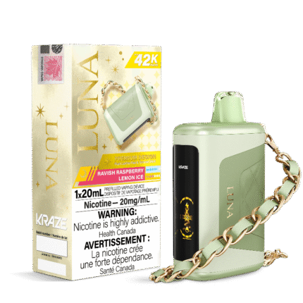 Kraze Luna 42K Ravish Raspberry Lemon Ice Disposable Vape - DISPOSABLE - Mister Vapor