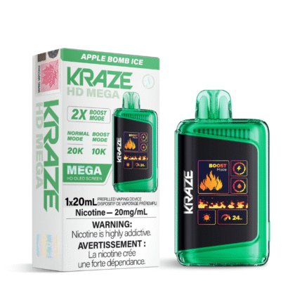 Kraze HD Mega Apple Bomb Ice (20K Puffs) Disposable Vape - DISPOSABLE - Mister Vapor