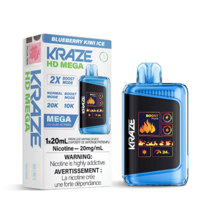 Kraze HD Mega Blue Razz Ice (20K Puffs) Disposable Vape - DISPOSABLE - Mister Vapor