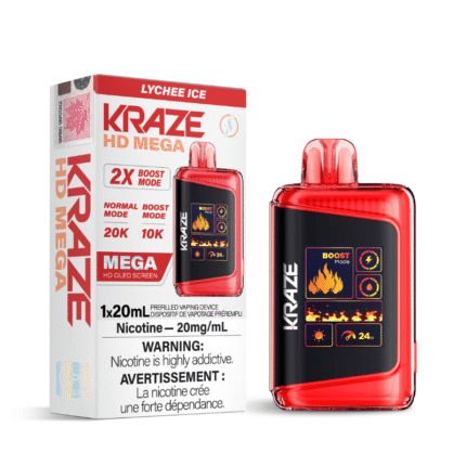 Kraze HD Mega Lychee Ice (20K Puffs) Disposable Vape - DISPOSABLE - Mister Vapor
