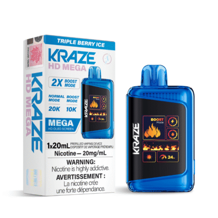 Kraze HD Mega Triple Berry Ice (20K Puffs) Disposable Vape - DISPOSABLE - Mister Vapor