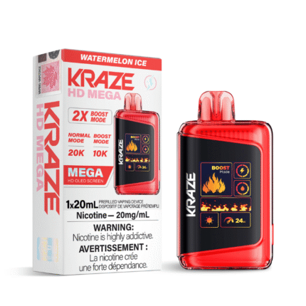 Kraze HD Mega Watermelon Ice (20K Puffs) Disposable Vape - DISPOSABLE - Mister Vapor
