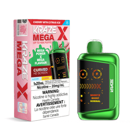 Kraze Mega X 48K - Cherry MTN Citrus Ice Disposable Vape - DISPOSABLE - Mister Vapor