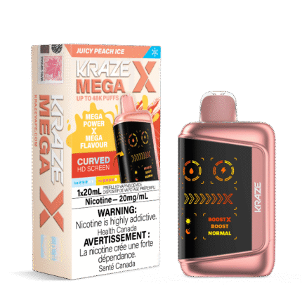 Kraze Mega X 48K - Juicy Peach Ice Disposable Vape - DISPOSABLE - Mister Vapor