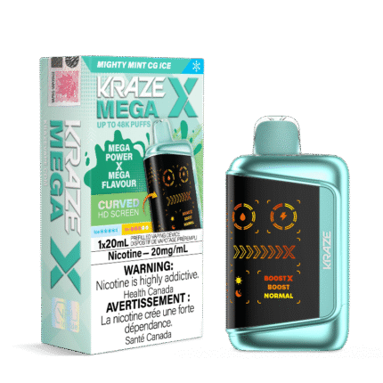 Kraze Mega X 48K - Mighty Mint CG Ice Disposable Vape - DISPOSABLE - Mister Vapor