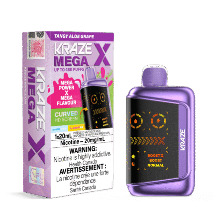 Kraze Mega X 48K - Tangy Aloe Grape Disposable Vape - DISPOSABLE - Mister Vapor