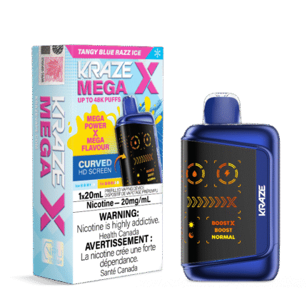 Kraze Mega X 48K - Tangy Blue Razz Ice Disposable Vape - DISPOSABLE - Mister Vapor