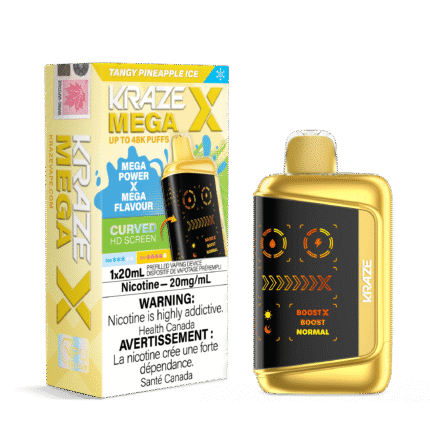 Kraze Mega X 48K - Tangy Pineapple Ice Disposable Vape - DISPOSABLE - Mister Vapor