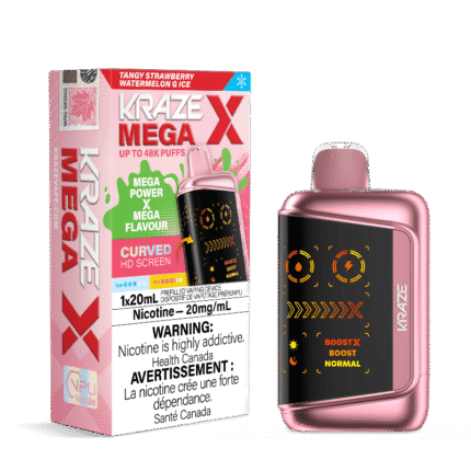 Kraze Mega X 48K - Tangy Strawberry Watermelon G Ice Disposable Vape - DISPOSABLE - Mister Vapor