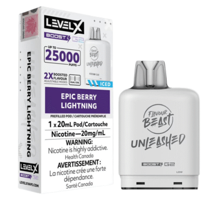 Level X G2 Boost Flavour Beast Pods - Epic Berry Lightning Iced, 25k Puffs - Pods - Mister Vapor