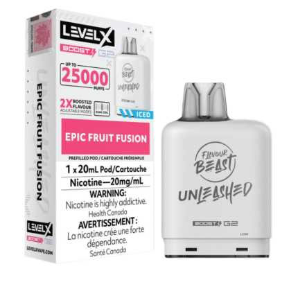 Level X G2 Boost Flavour Beast Pods - Epic Fruit Fusion Iced, 25k Puffs - Pods - Mister Vapor